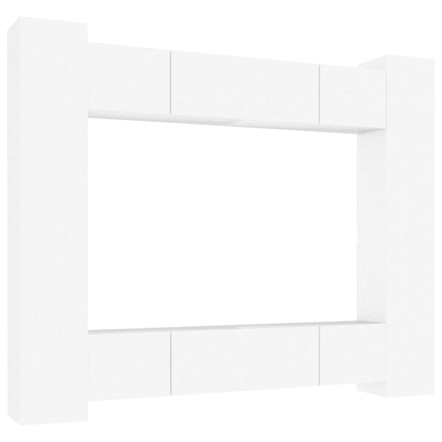 -Delige Tv-Meubelset Bewerkt Hout 80 x 30 x 30 cm Wit