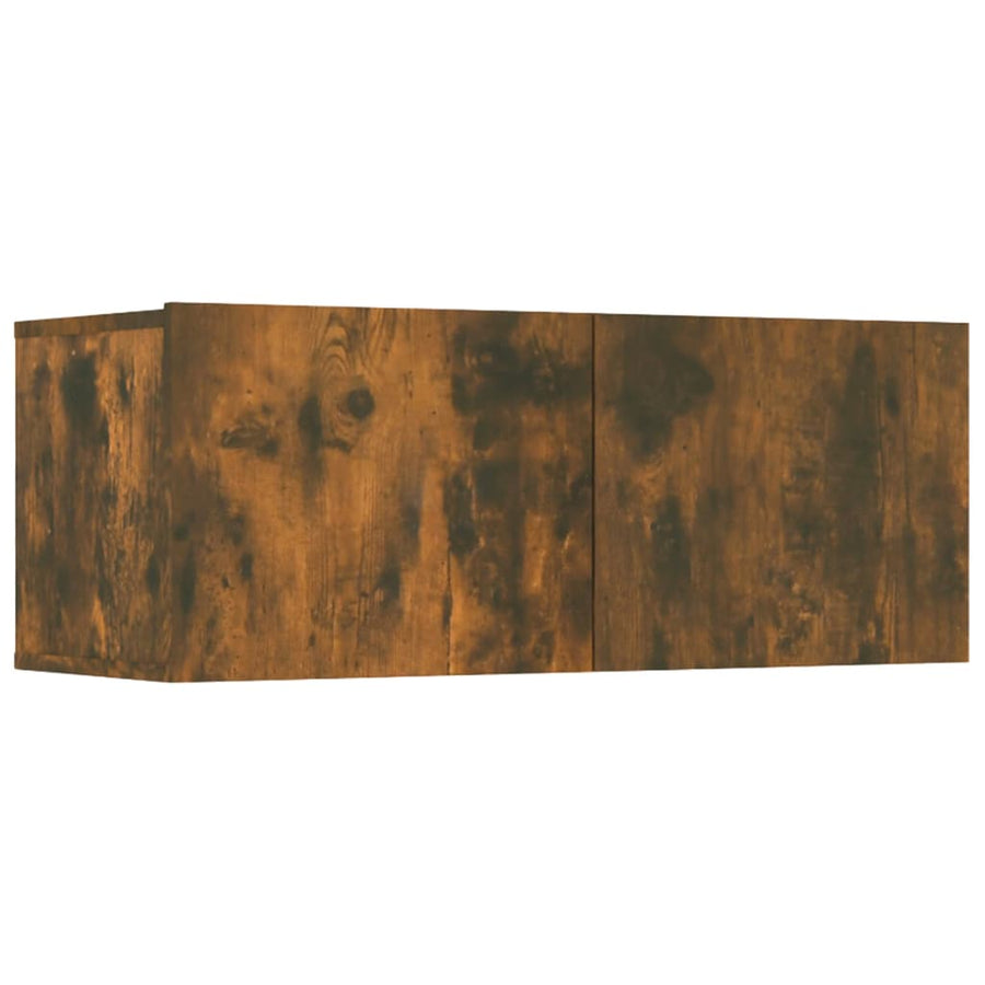 -Delige Tv-Meubelset Bewerkt Hout Kleurig 80 x 30 x 30 cm Gerookt eiken