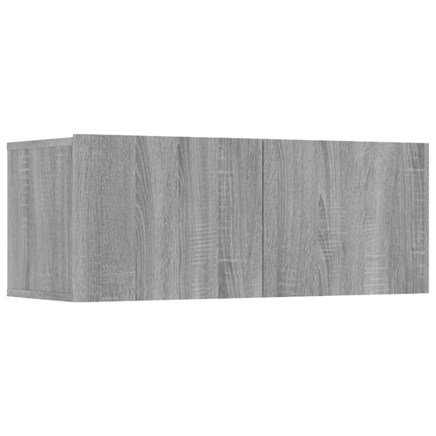 8-Delige Tv-Meubelset Bewerkt Hout Grijs Sonoma Eikenkleurig 80 x 30 x 30 cm