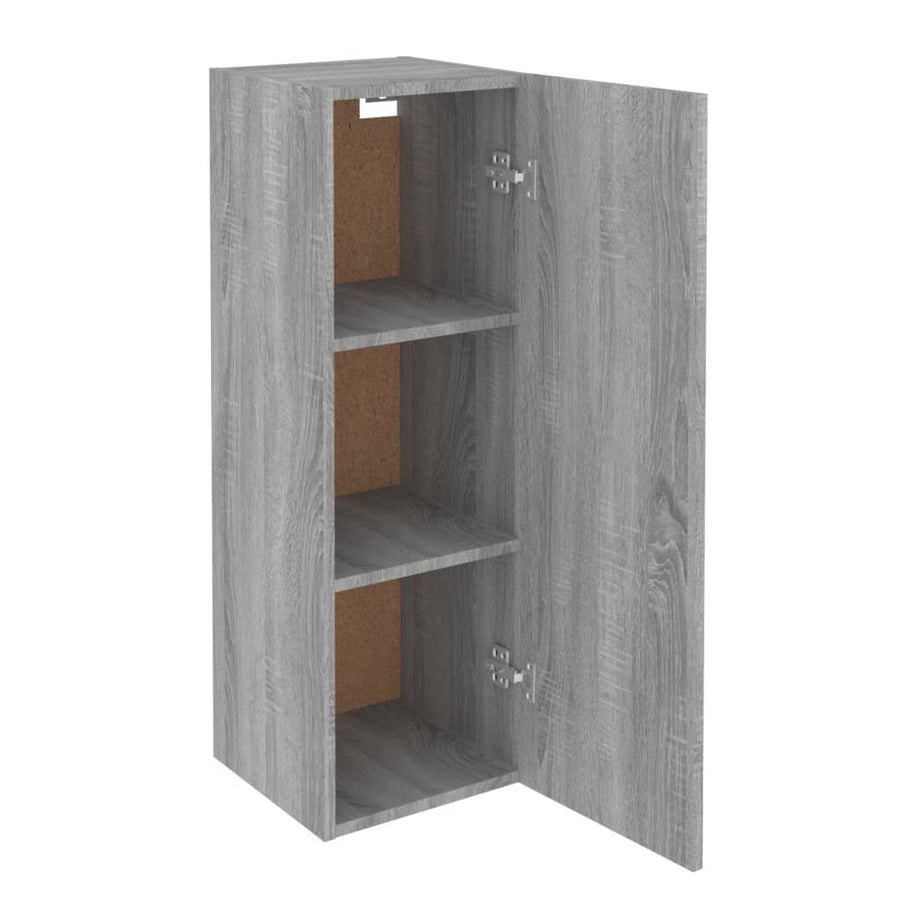 8-Delige Tv-Meubelset Bewerkt Hout Grijs Sonoma Eikenkleurig 80 x 30 x 30 cm