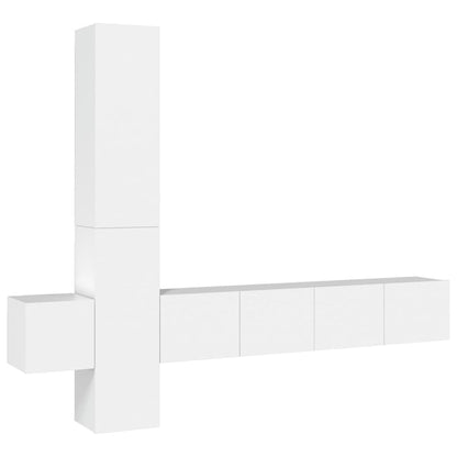 -Delige Tv-Meubelset Bewerkt Hout 5 80 x 30 x 30 cm (2 pcs) Wit