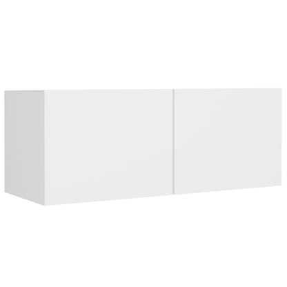 -Delige Tv-Meubelset Bewerkt Hout 5 80 x 30 x 30 cm (2 pcs) Wit