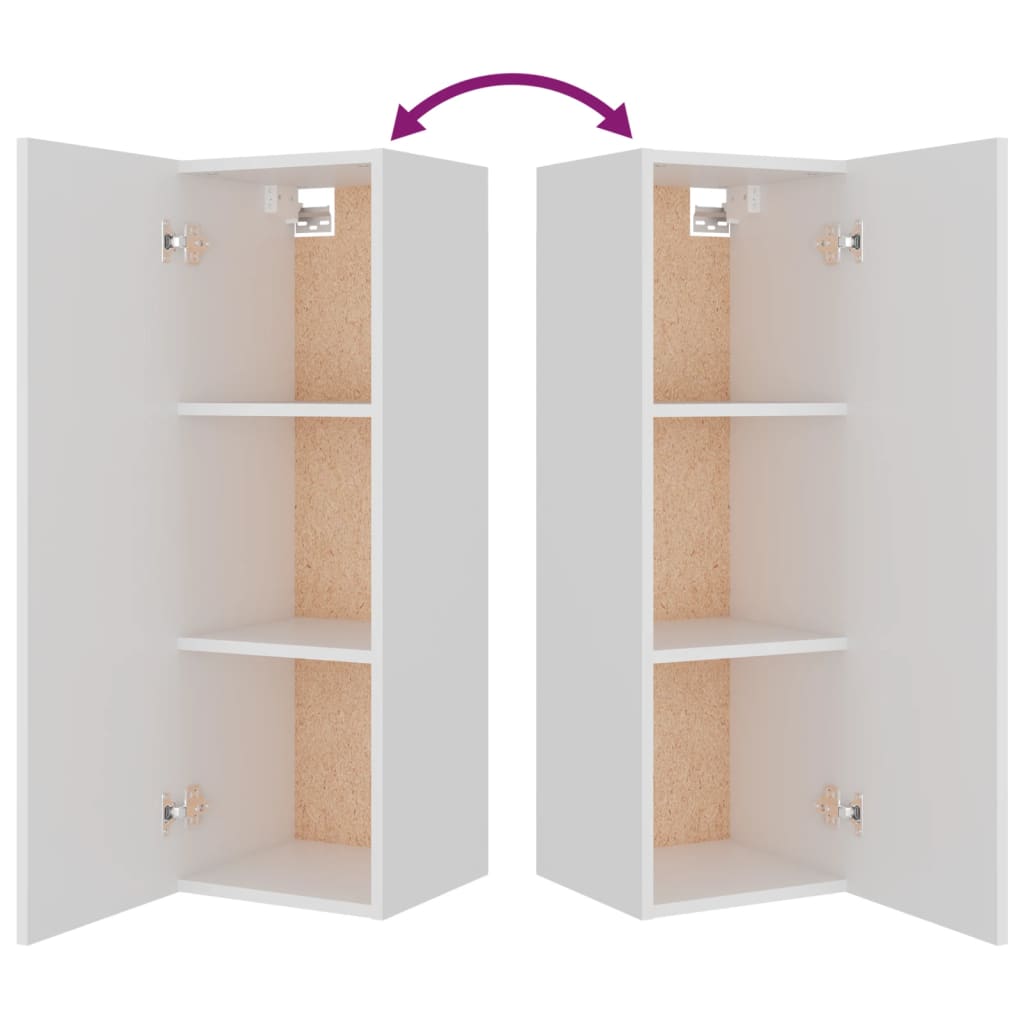 -Delige Tv-Meubelset Bewerkt Hout 5 80 x 30 x 30 cm (2 pcs) Wit