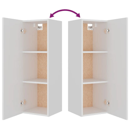 -Delige Tv-Meubelset Bewerkt Hout 5 80 x 30 x 30 cm (2 pcs) Wit