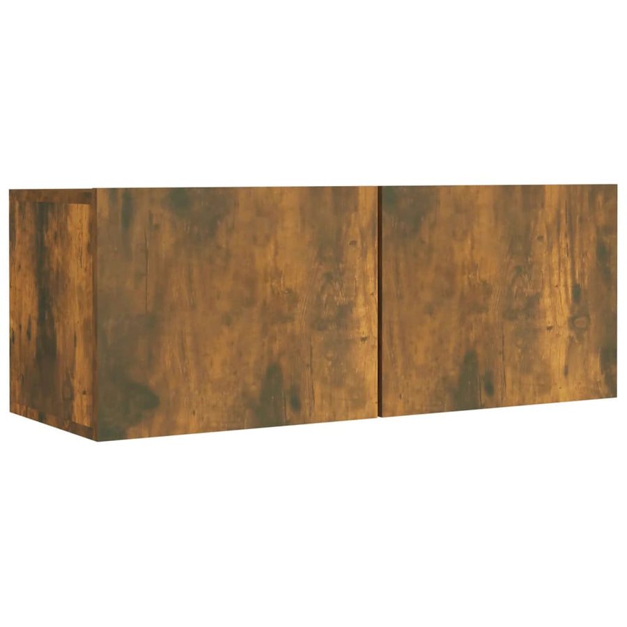 -Delige Tv-Meubelset Bewerkt Hout Kleurig 5 80 x 30 x 30 cm (2 pcs) Gerookt eiken