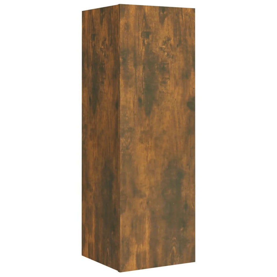 -Delige Tv-Meubelset Bewerkt Hout Kleurig 5 80 x 30 x 30 cm (2 pcs) Gerookt eiken