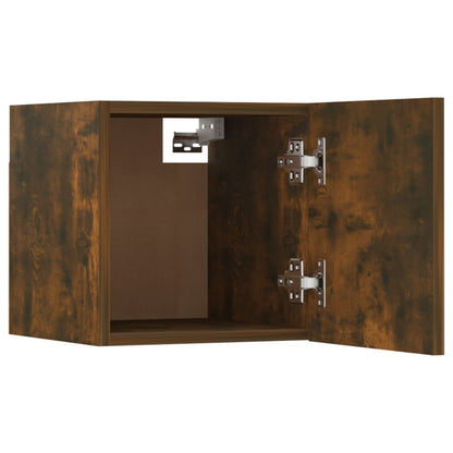 -Delige Tv-Meubelset Bewerkt Hout Kleurig 5 80 x 30 x 30 cm (2 pcs) Gerookt eiken