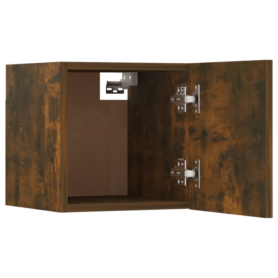 -Delige Tv-Meubelset Bewerkt Hout Kleurig 5 80 x 30 x 30 cm (2 pcs) Gerookt eiken
