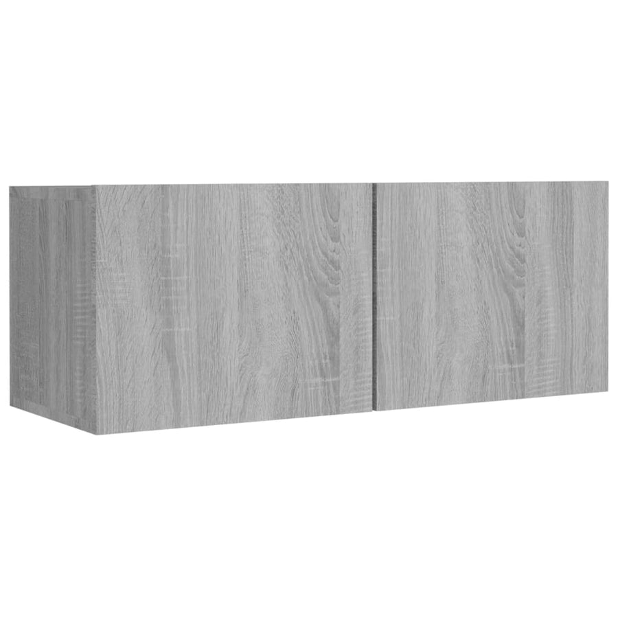 5-Delige Tv-Meubelset Bewerkt Hout Grijs Sonoma Eikenkleurig 80 x 30 x 30 cm (2 pcs)