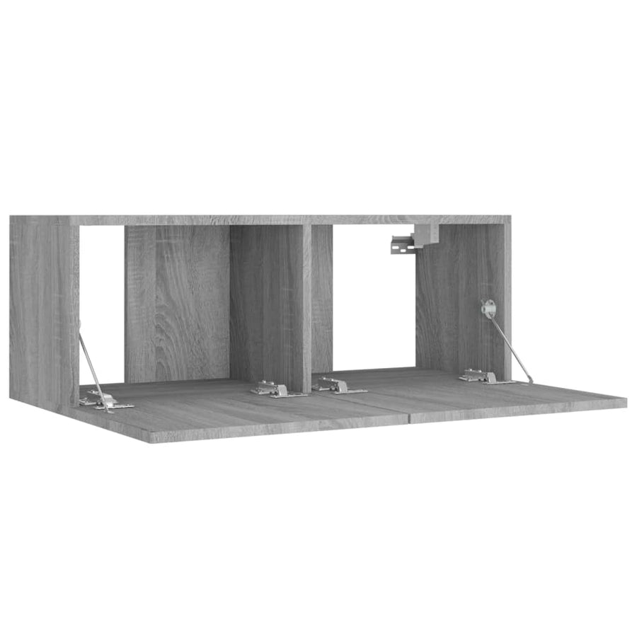 5-Delige Tv-Meubelset Bewerkt Hout Grijs Sonoma Eikenkleurig 80 x 30 x 30 cm (2 pcs)