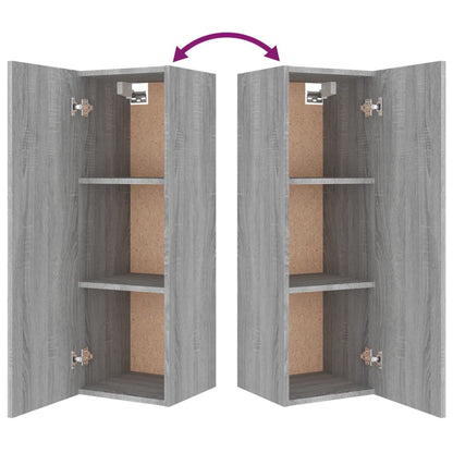 5-Delige Tv-Meubelset Bewerkt Hout Grijs Sonoma Eikenkleurig 80 x 30 x 30 cm (2 pcs)