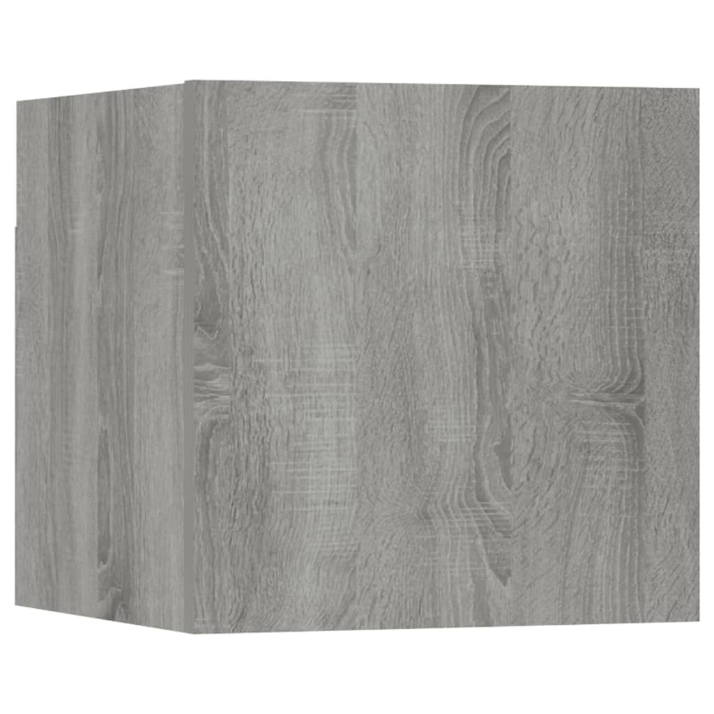 5-Delige Tv-Meubelset Bewerkt Hout Grijs Sonoma Eikenkleurig 80 x 30 x 30 cm (2 pcs)