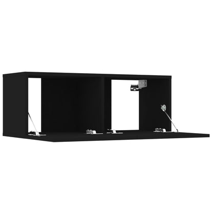 -Delige Tv-Meubelset Bewerkt Hout 6 80 x 30 x 30 cm Zwart