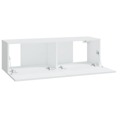 -Delige Tv-Meubelset Bewerkt Hout 6 100 x 30 x 30 cm Wit