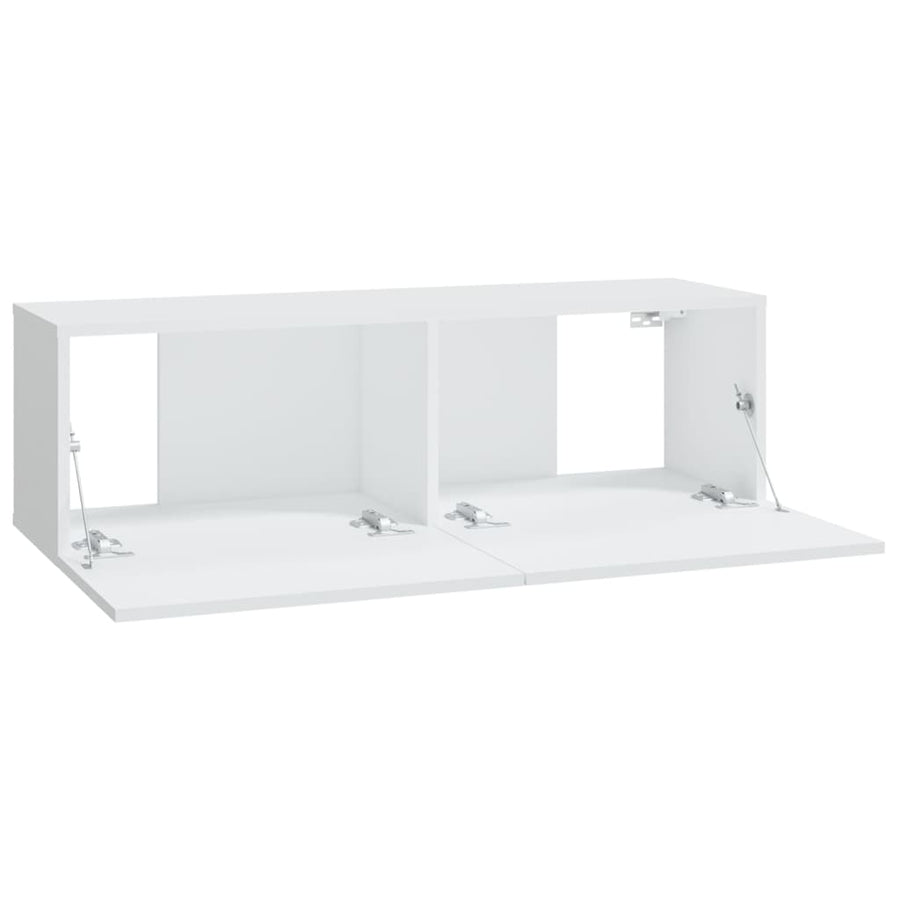-Delige Tv-Meubelset Bewerkt Hout 6 100 x 30 x 30 cm Wit