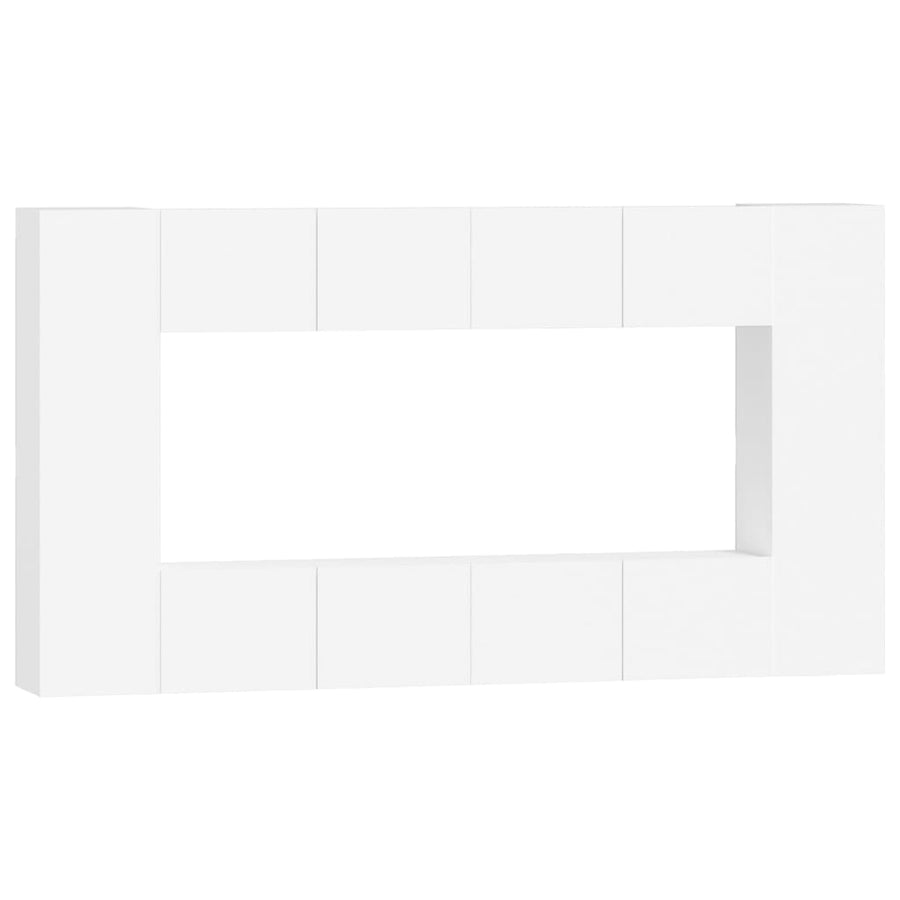 -Delige Tv-Meubelset Bewerkt Hout 80 x 30 x 30 cm Wit