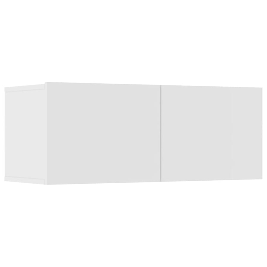 -Delige Tv-Meubelset Bewerkt Hout 80 x 30 x 30 cm Wit