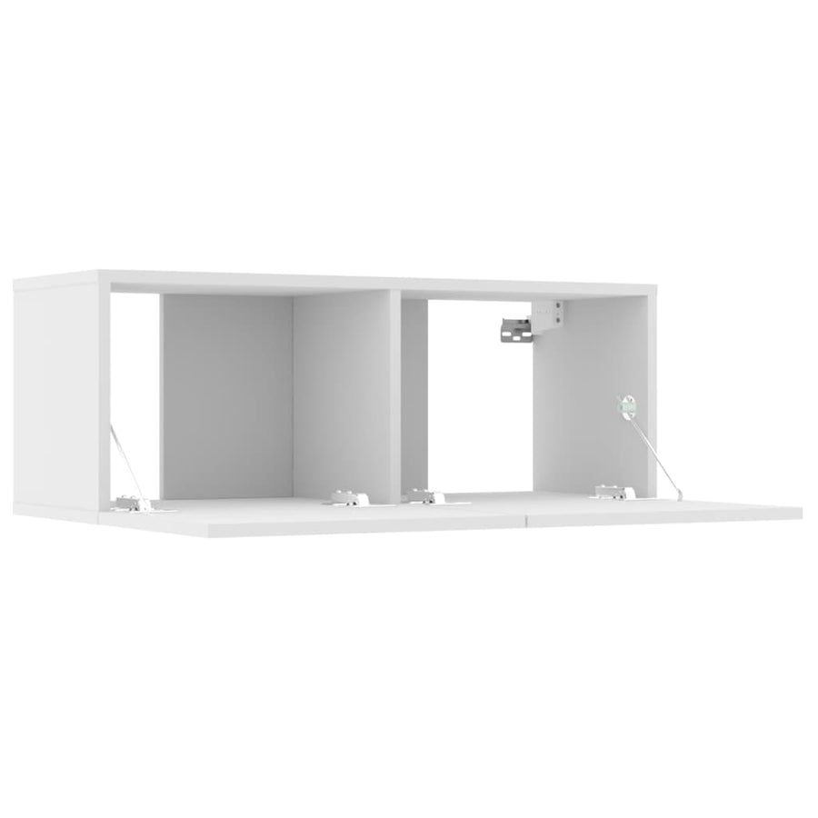 -Delige Tv-Meubelset Bewerkt Hout 80 x 30 x 30 cm Wit