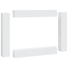 -Delige Tv-Meubelset Bewerkt Hout 100 x 30 x 30 cm Wit