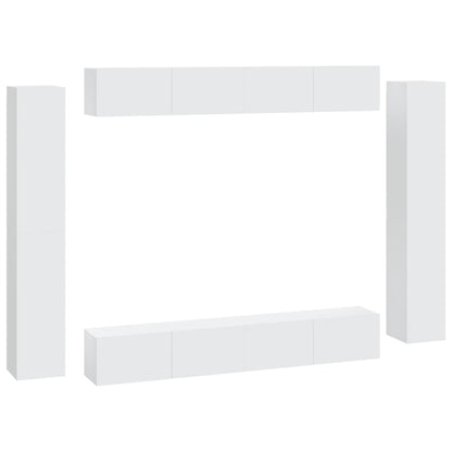 -Delige Tv-Meubelset Bewerkt Hout 100 x 30 x 30 cm Wit