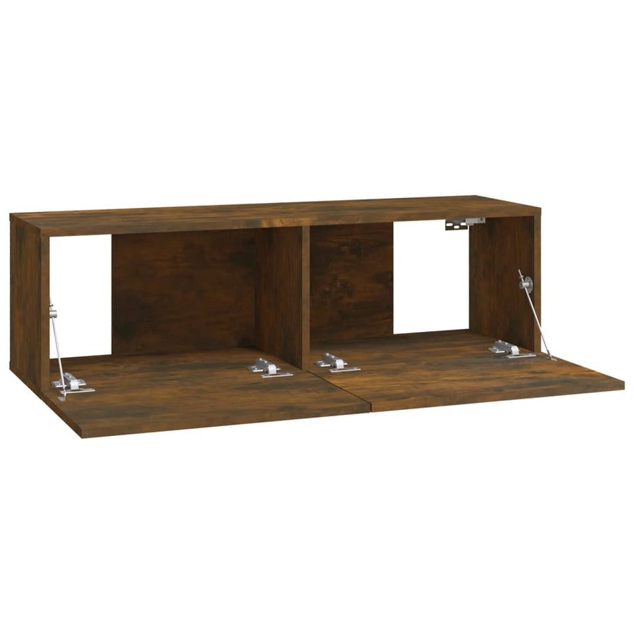 -Delige Tv-Meubelset Bewerkt Hout Kleurig 100 x 30 x 30 cm Gerookt eiken