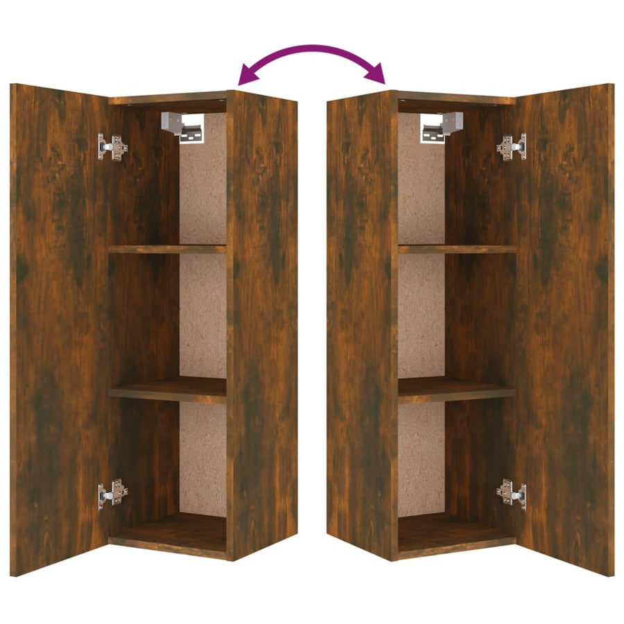 -Delige Tv-Meubelset Bewerkt Hout Kleurig 100 x 30 x 30 cm Gerookt eiken