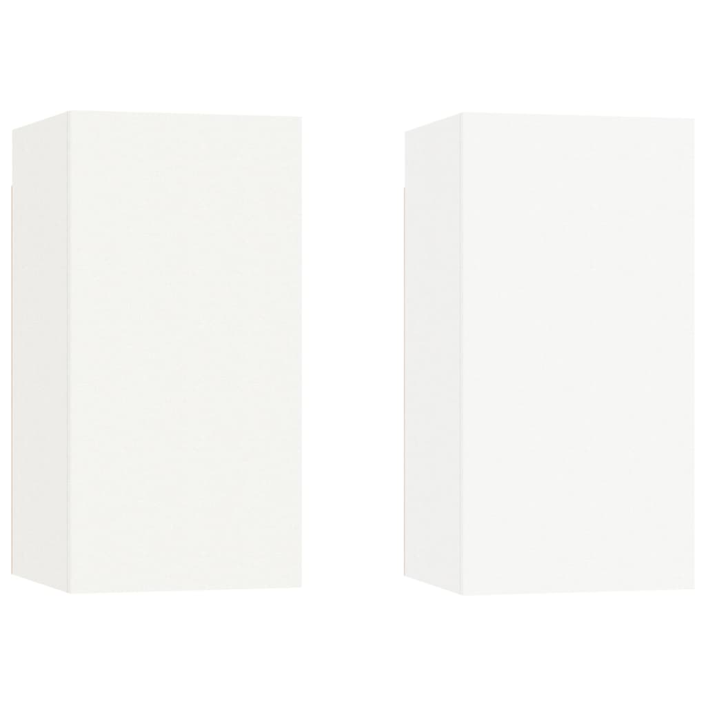 -Delige Tv-Meubelset Bewerkt Hout 4 80 x 30 x 30 cm Wit