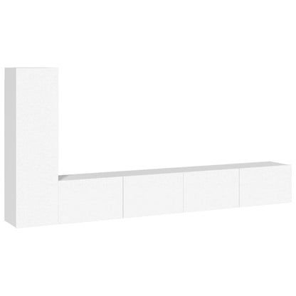 -Delige Tv-Meubelset Bewerkt Hout 3 100 x 30 x 30 cm Wit