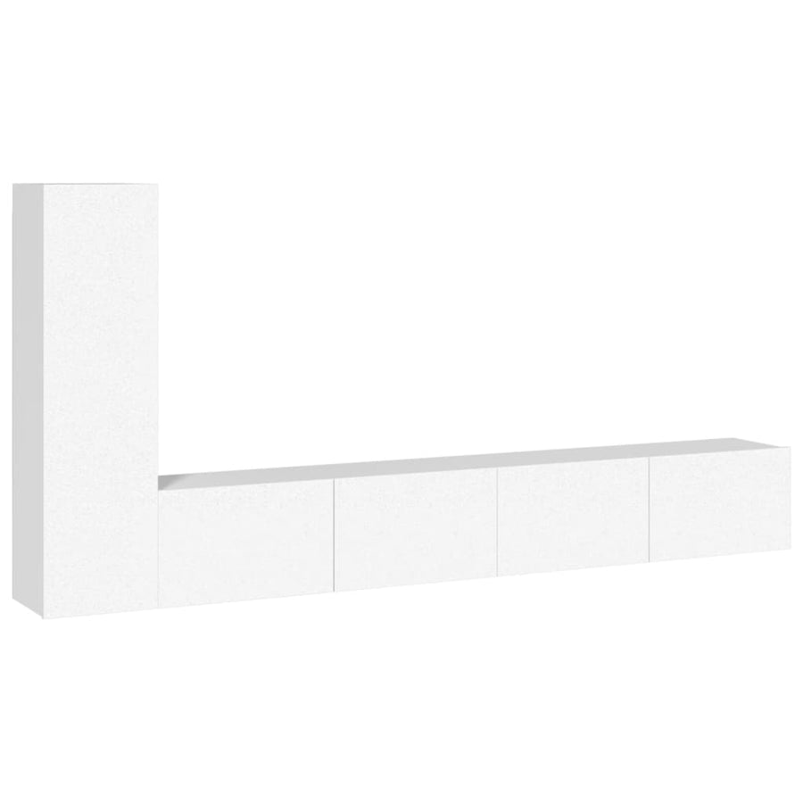 -Delige Tv-Meubelset Bewerkt Hout 3 100 x 30 x 30 cm Wit