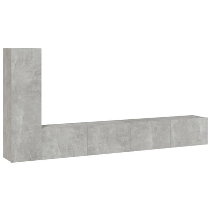 -Delige Tv-Meubelset Bewerkt Hout 3 100 x 30 x 30 cm Betongrijs