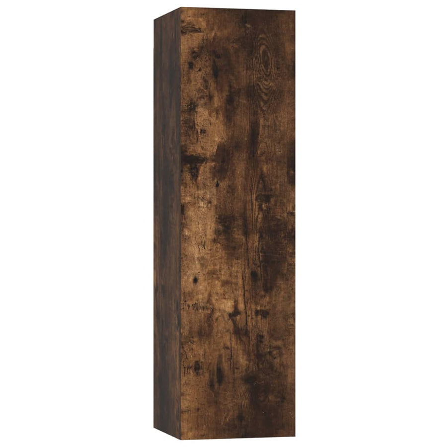 -Delige Tv-Meubelset Bewerkt Hout Kleurig 3 100 x 30 x 30 cm Gerookt eiken