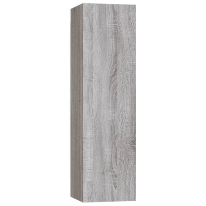 -Delige Tv-Meubelset Bewerkt Hout Eikenkleurig 3 100 x 30 x 30 cm Grijs sonoma