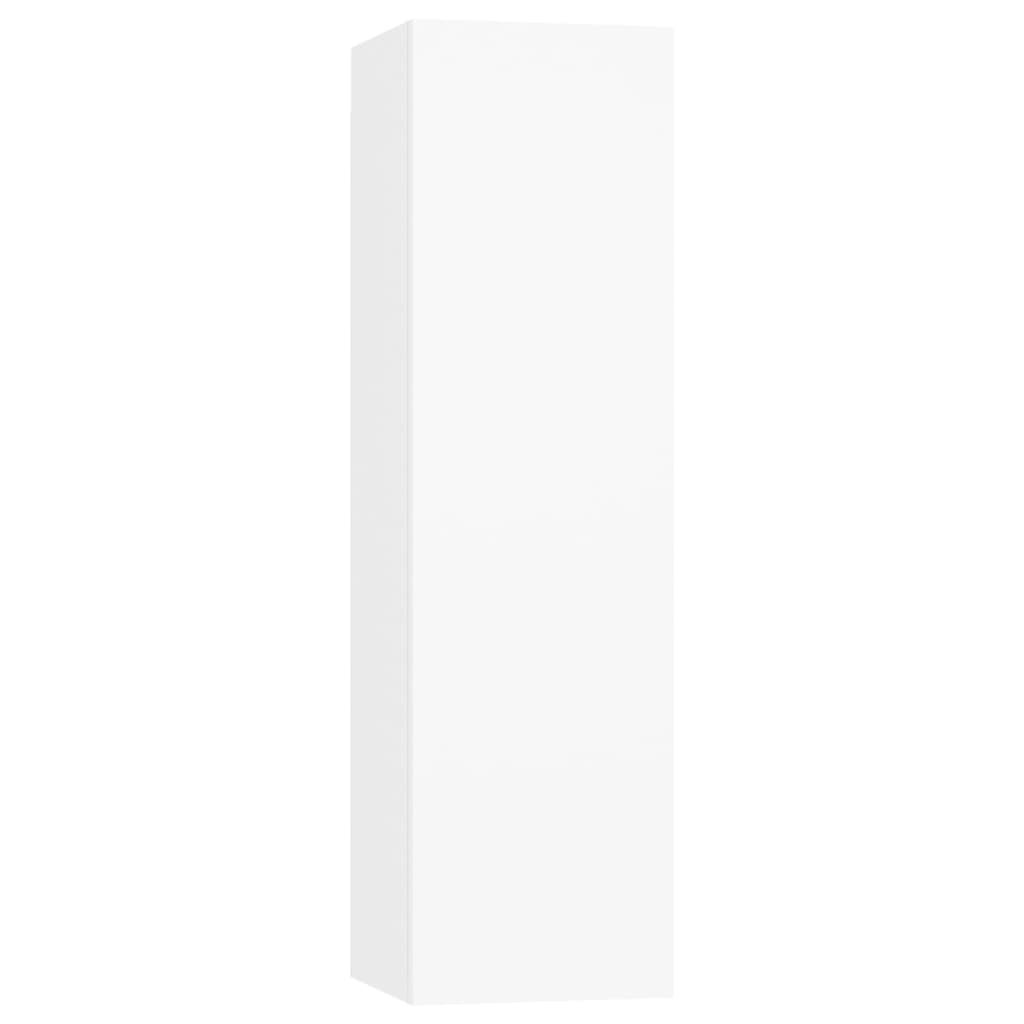 4-Delige Tv-Meubelset Bewerkt Hout 110 cm