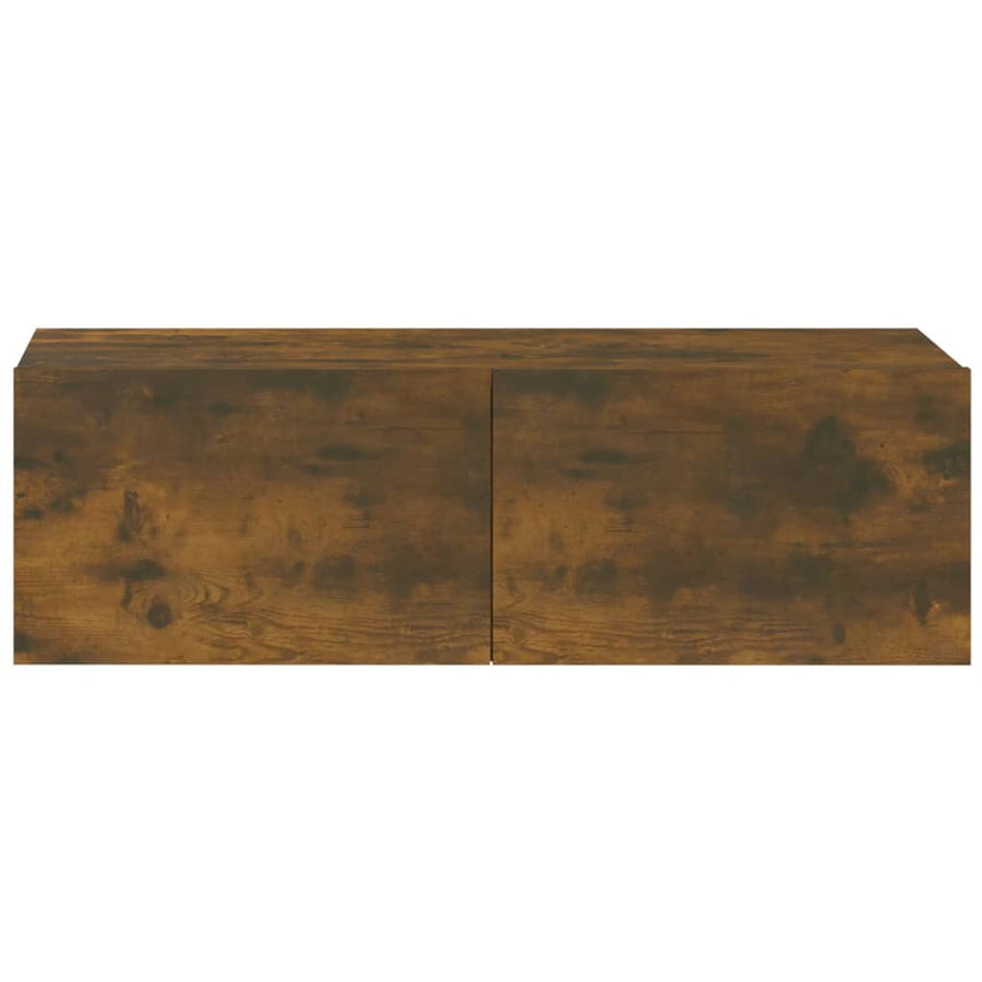 -Delige Tv-Meubelset Bewerkt Hout Kleurig 30.5 x 30 x 110 cm Gerookt eiken
