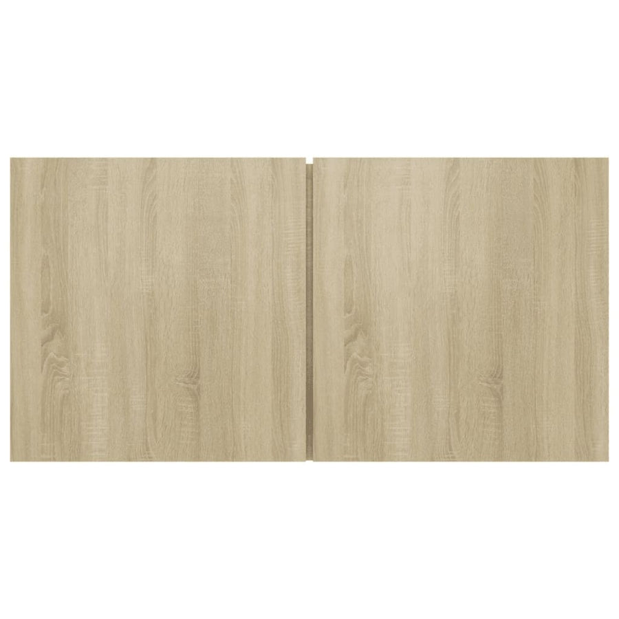 4-Delige Tv-Meubelset Bewerkt Hout Kleurig 90 cm Sonoma eiken