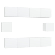 -Delige Tv-Meubelset Bewerkt Hout 80 x 30 x 30 cm Wit
