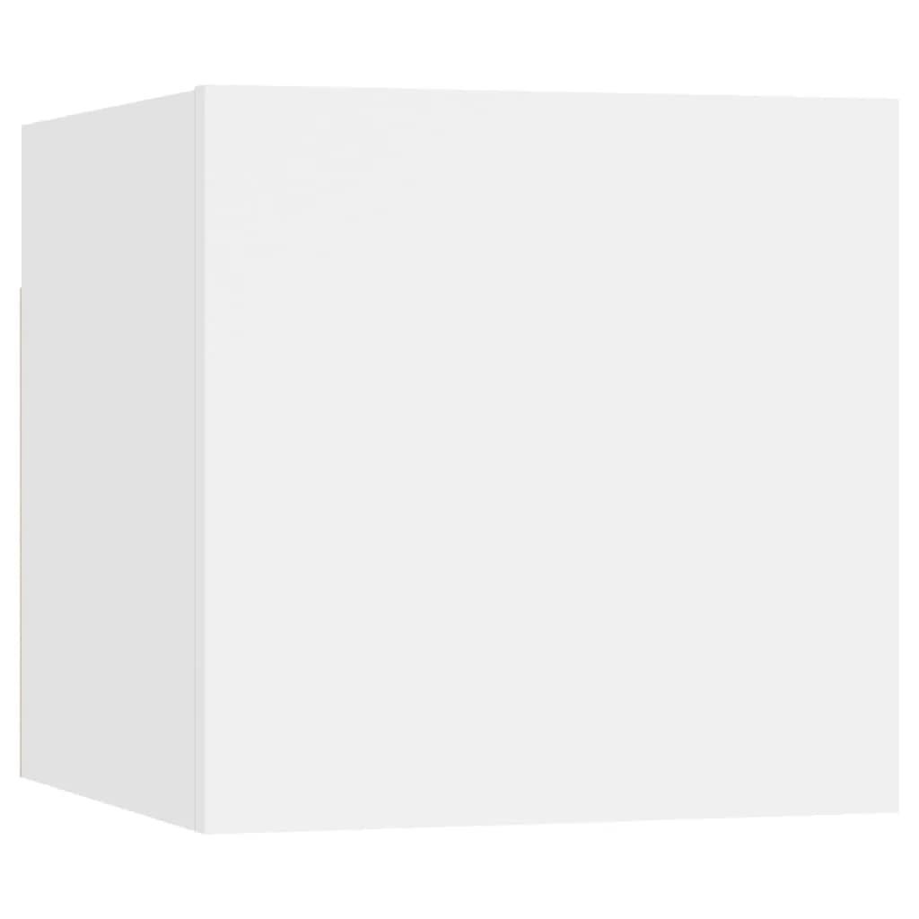 -Delige Tv-Meubelset Bewerkt Hout 80 x 30 x 30 cm Wit