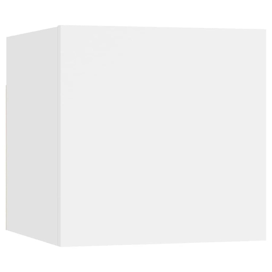 -Delige Tv-Meubelset Bewerkt Hout 80 x 30 x 30 cm Wit