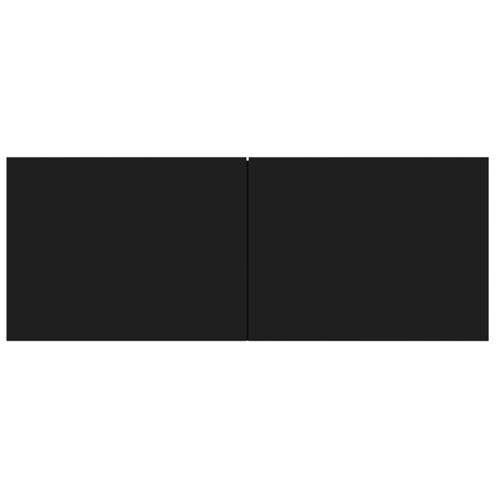 -Delige Tv-Meubelset Bewerkt Hout 80 x 30 x 30 cm Zwart
