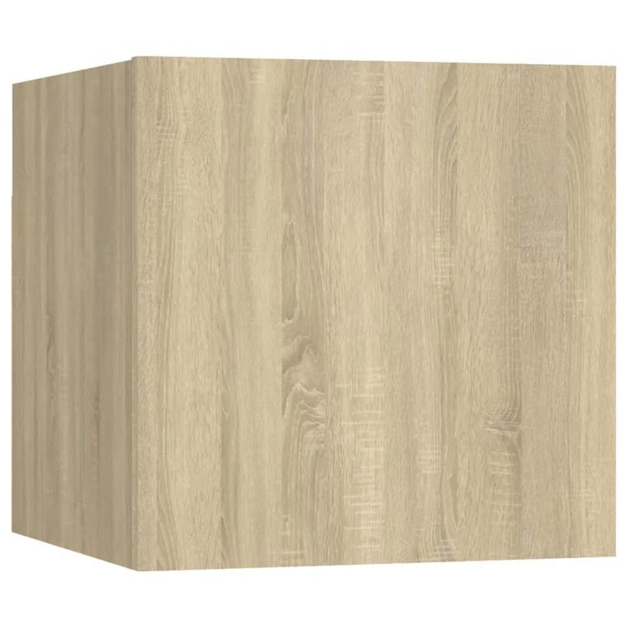 6-Delige Tv-Meubelset Bewerkt Hout Kleurig 80 cm Sonoma eiken