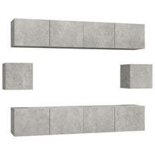 -Delige Tv-Meubelset Bewerkt Hout 80 x 30 x 30 cm Betongrijs