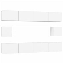 -Delige Tv-Meubelset Bewerkt Hout 100 x 30 x 30 cm Wit