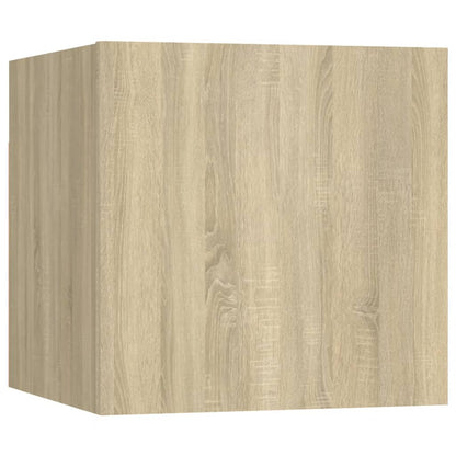 6-Delige Tv-Meubelset Bewerkt Hout Kleurig 100 cm Sonoma eiken