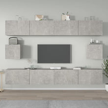 -Delige Tv-Meubelset Bewerkt Hout 100 x 30 x 30 cm Betongrijs