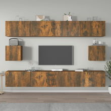 6-Delige Tv-Meubelset Bewerkt Hout Kleurig 100 cm