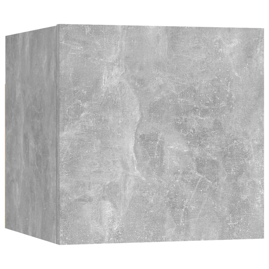 -Delige Tv-Meubelset Bewerkt Hout 80 x 30 x 30 cm Betongrijs
