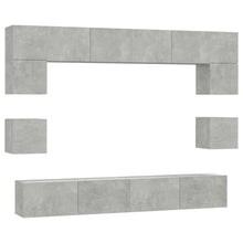 -Delige Tv-Meubelset Bewerkt Hout 100 x 30 x 30 cm Betongrijs