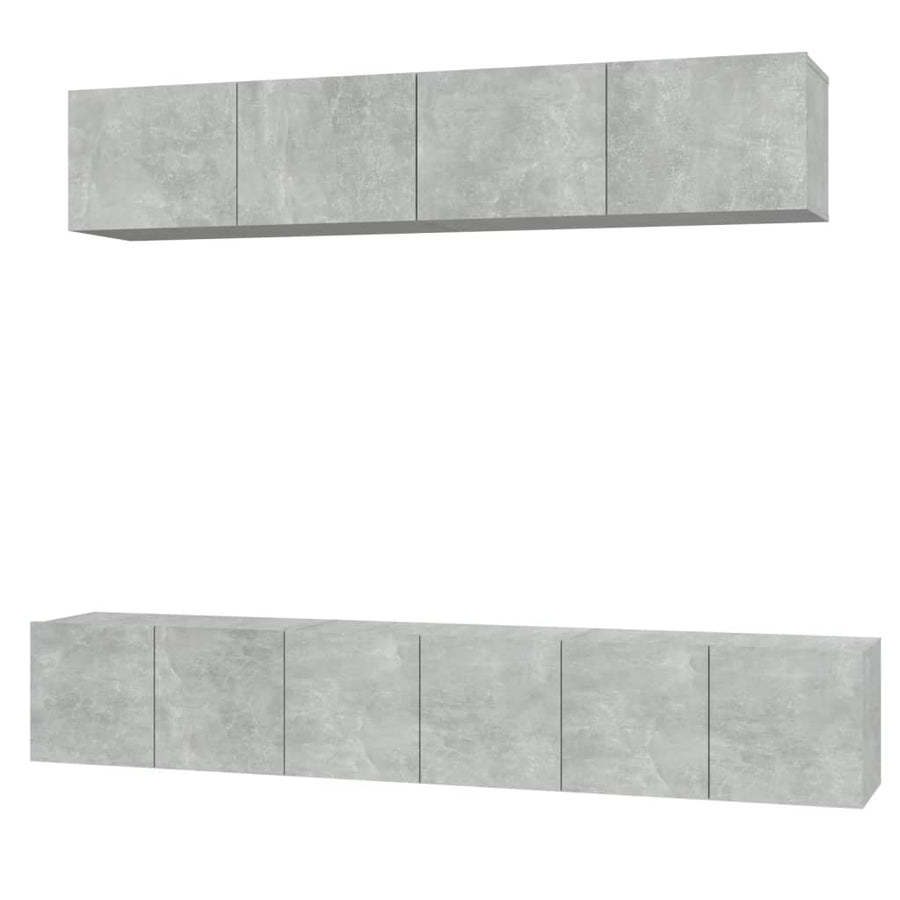 -Delige Tv-Meubelset Bewerkt Hout 80 x 30 x 30 cm Betongrijs