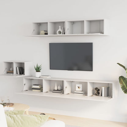 5-Delige Tv-Meubelset Bewerkt Hout 100 cm