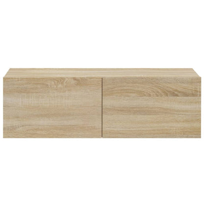 5-Delige Tv-Meubelset Bewerkt Hout Kleurig 100 cm Sonoma eiken